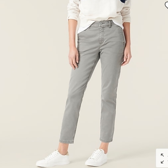 J. Crew Gray Sunwashed Slim Ankle Length Chino Pant Size 4